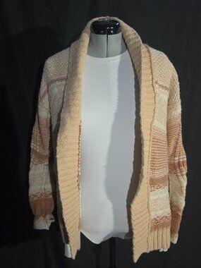 MATILDA JANE Good Hart Open Cardigan – Size Small - Cream/Tan